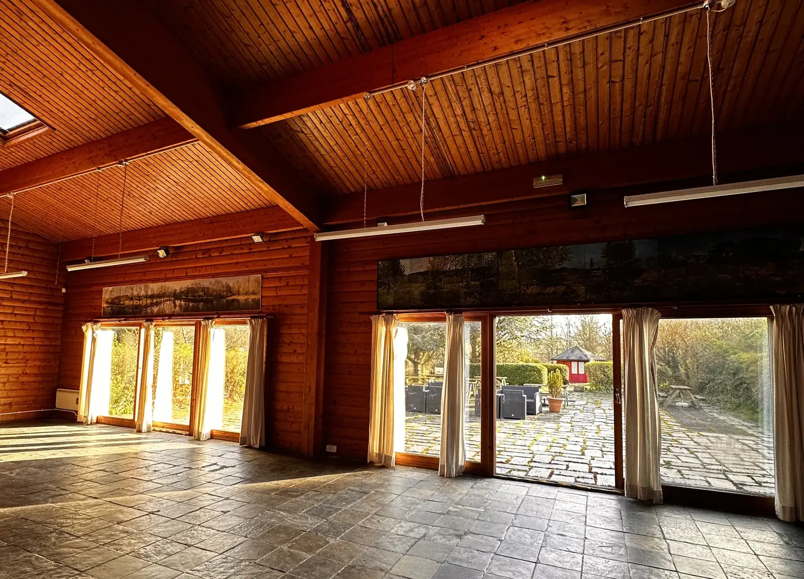 The Fairmont hall with glazed doors opening onto the terrace