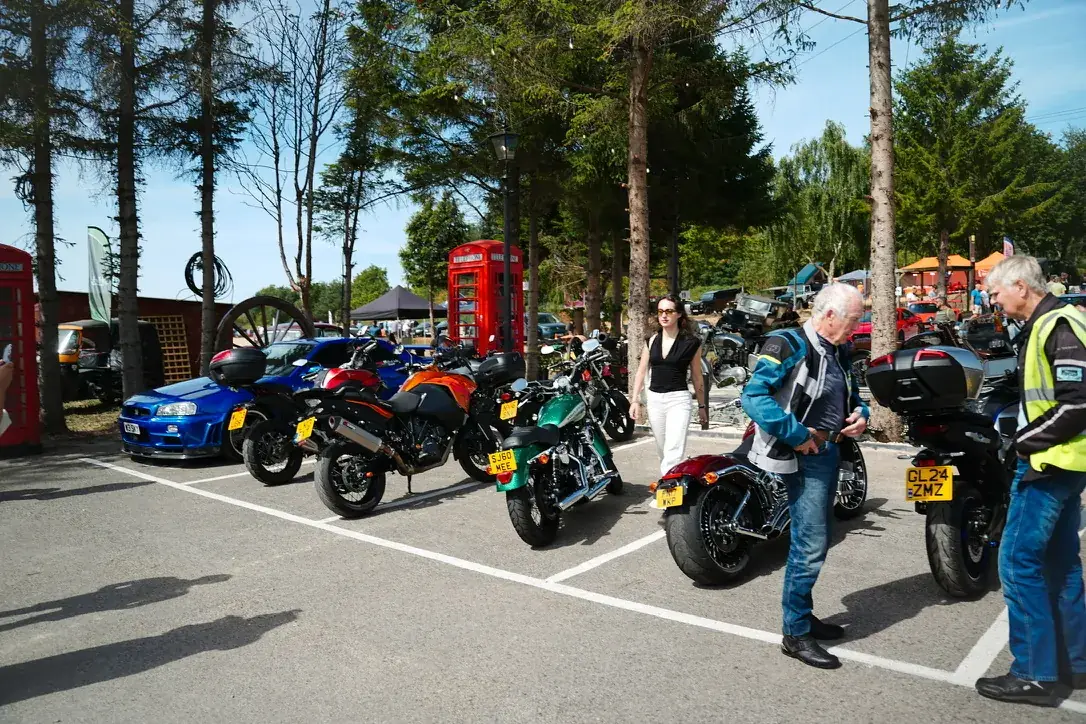 Motorbikes parked at Vantom Overdrive