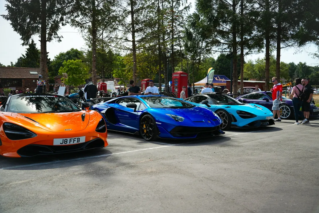 Supercars lined up at Vantom Overdrive
